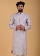 Silver Festive Wear Kurta Pajama